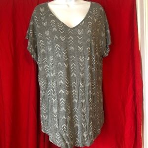 Gray V-neck blouse #42